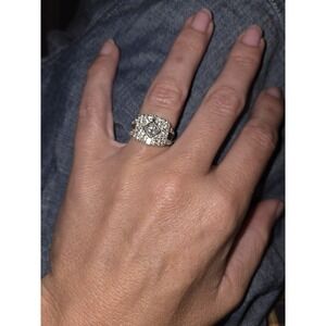 Sterling .925 Ring With Cz. Ornate. Art Deco. Size 5.75